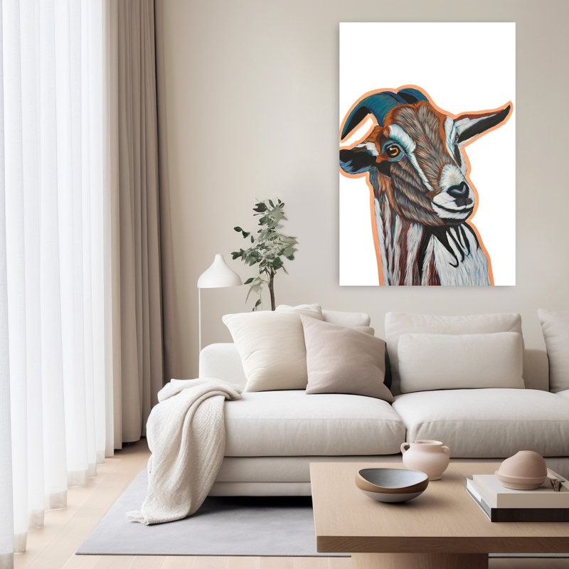 Jimmy Goat, art contemporain abstrait, H 60 po x l 40 po