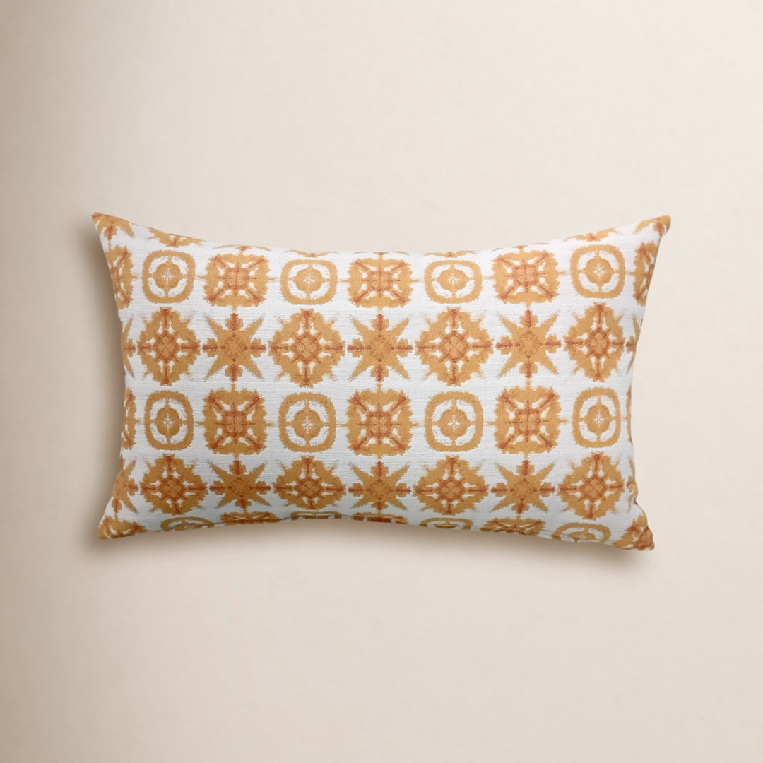 Liza Pillow Cover & Insert Rectangle in Orange/White (Set of 2) Birch Lane™