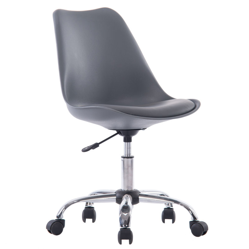 Noblitt Height Adjustable Swivel Office Chair, Grey