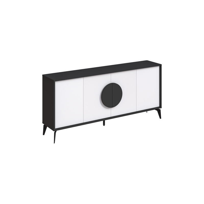 Chani Modern Wide Sideboard Display Unit 180cm, Anthracite/White
