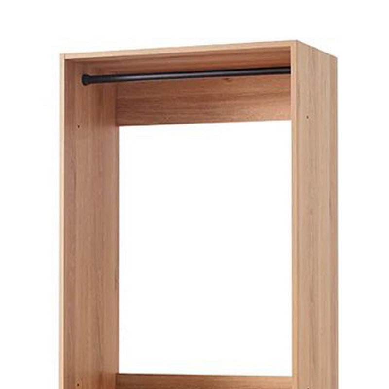 Système d'organisation modulaire Dee, 1 tringle en métal et 2 tiroirs, Brun / noir