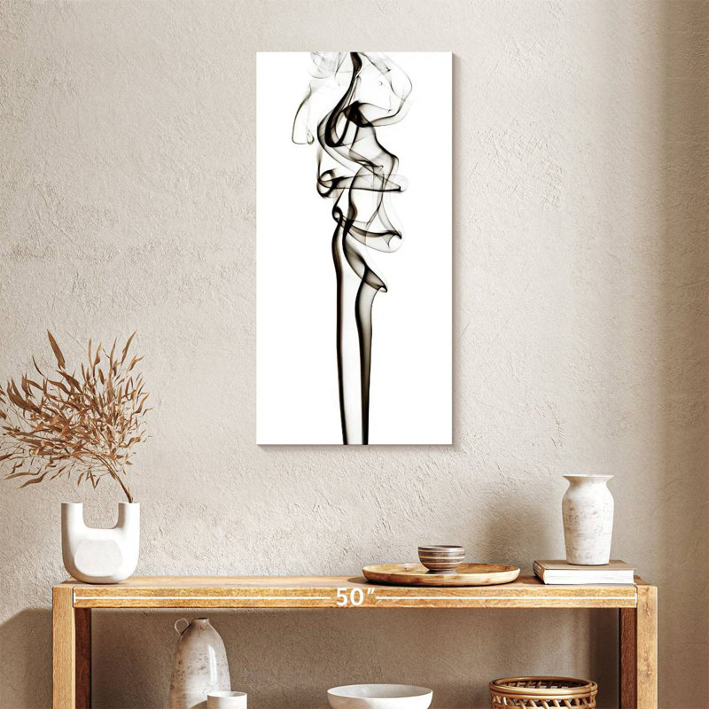 Abstrait noir fumée - sensuel, H 36 po x l 18 po