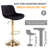 Bar Stools Set, Modern Swivel Counter Height Adjustable Barstools with Back, Upholstered Velvet Bar Chair with Footrest, Modern Armless Kitchen Island Stool for Kitchen Island, Pub, Cafe-791713465-791713460