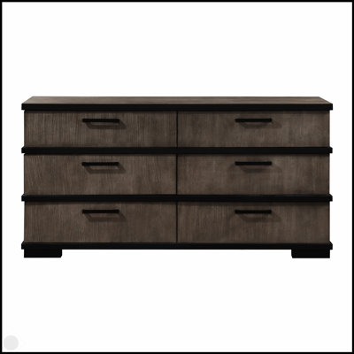 Commode moderne à 6 tiroirs avec finition bicolore, solution de rangement durable et élégante