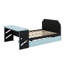 Lit de jour en bois avec couchette, bureau et port USB-118027144
