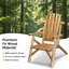 Chaise de patio en bois massif rustique-683867216