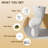 21" Extra Tall Compact Two-Piece Toilet 1.1/1.6 GPF Dual Flush Round with Soft-Close Seat-111656259