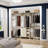  96'' Closet System with 5 Hanging Rods and 3 Wood Drawers-104867754