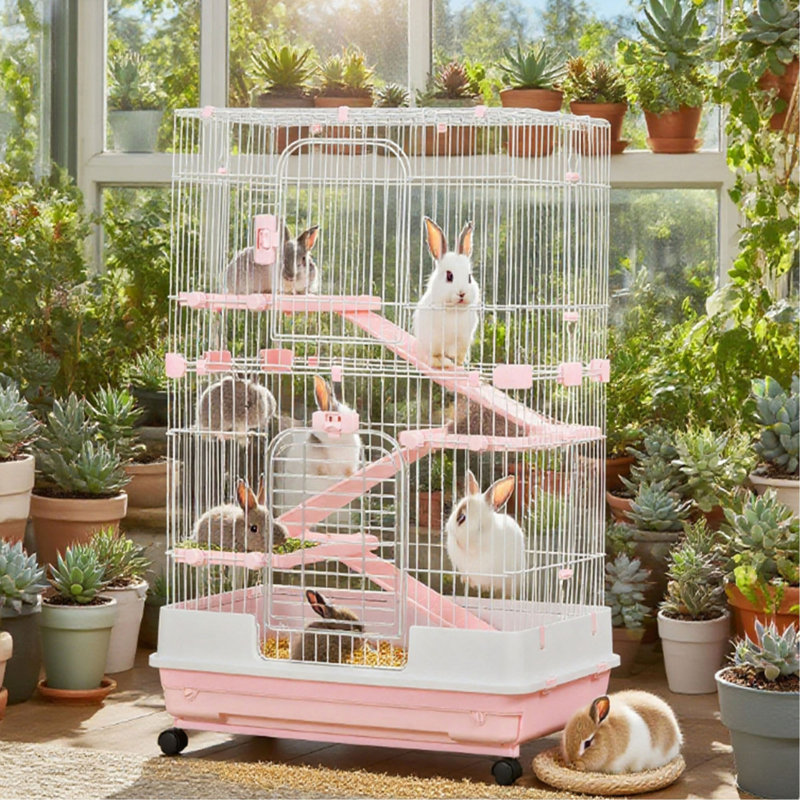 Cage à lapin avec roulettes Rabbit Hut
