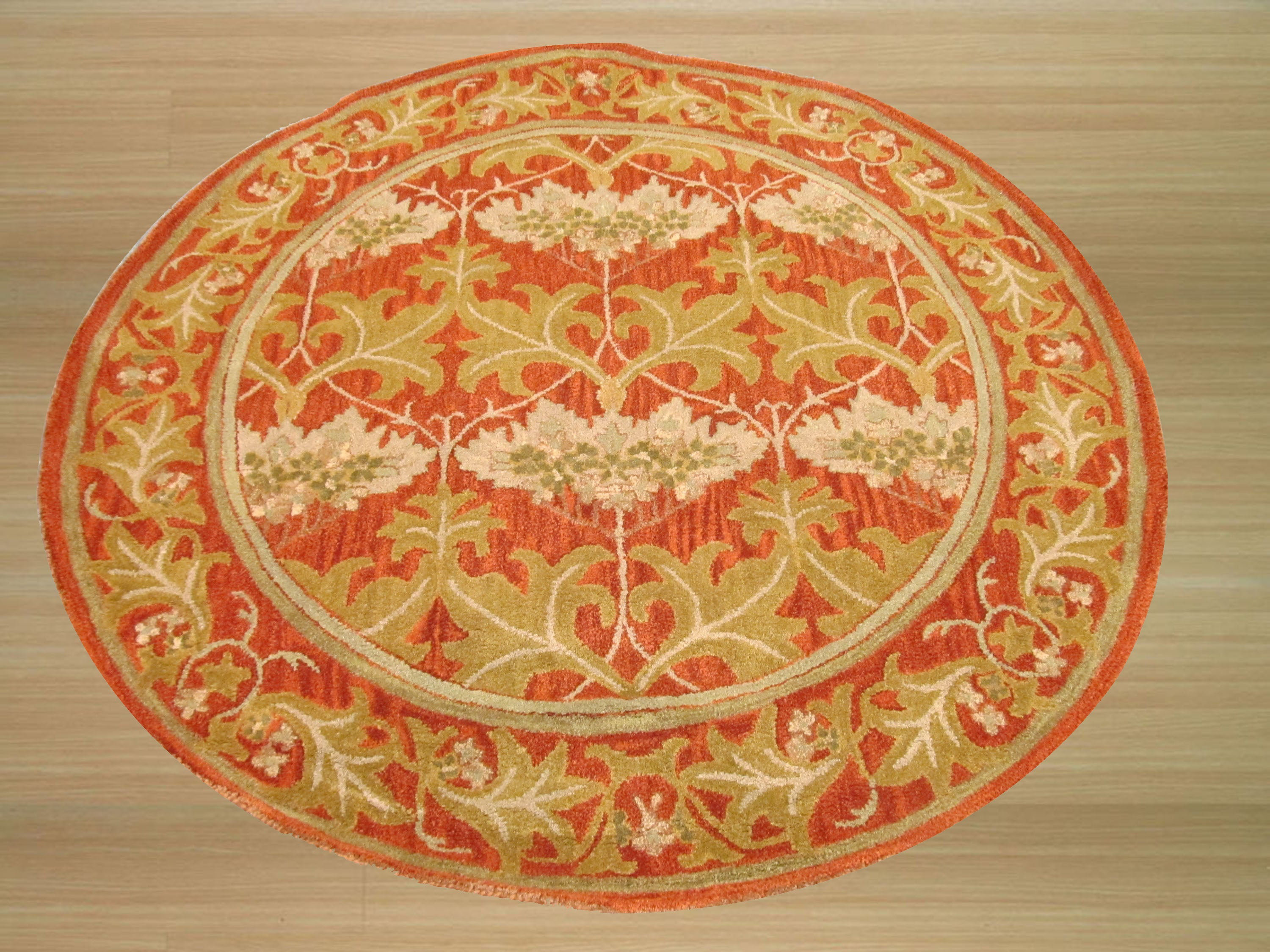 Meridian Rugmakers Harlow Chic Rust Hand Tufted Wool Rug | Wayfair