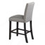 Mobilier de salle à manger moderne et classique Table de salle à manger en bois naturel 6 chaises hautes en tissu gris
