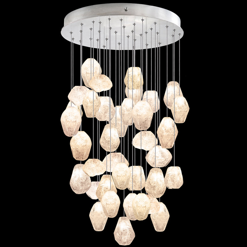 Natural Inspirations 36 - Light Pendant, Silver, Natural Quartz