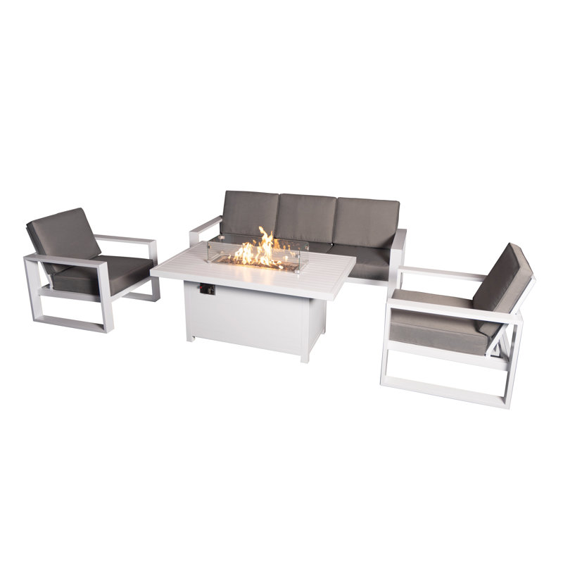 Ensemble repas extérieur pour 5 personnes Makensi, H 25,2 po x L 55,11 po x l 33,46 po
