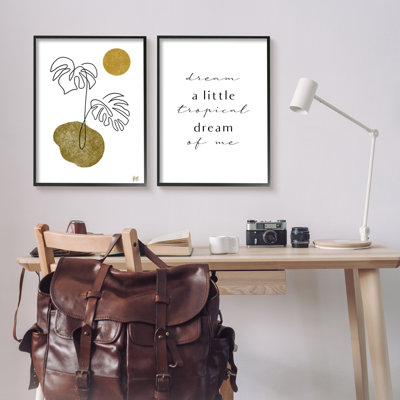 «Dream Tropical Dream of Me» par Birch & Ink - ensemble de 2 impressions
