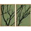 Minimaliste, effet de texture botanique, silhouette d'arbre sur fond vert, plantes, minimaliste, rustique, paysage-100707347-100707348