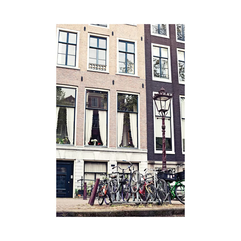 Amsterdam Bicycles by Caroline Mint - Wrapped Canvas Print, 20.32 cm H x 30.48 cm W