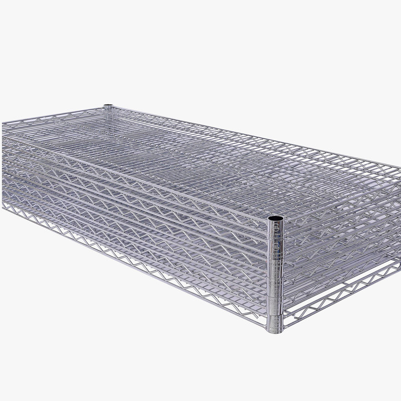 Étagère en métal à 6 niveaux avec capacité de 6 000 lb NSF, Chrome chrome