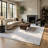 Rug Branch Elena 5' x 8' (5'3" x 7'7") Beige/Purple Abstract Area Rug, Contemporary, Medium Pile, Stain-Resistant Carpet - Living Room, Bedroom, Dining Room, and Kitchen-258860815