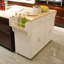 Îlot de cuisine et chariot de cuisine, îlot de cuisine mobile, plateau en bois d'hévéa, grande tablette ajustable à l'intérieur de l'armoire pour différents ustensiles, design luxueux convenant à une fête sur un autre site.-2124615090
