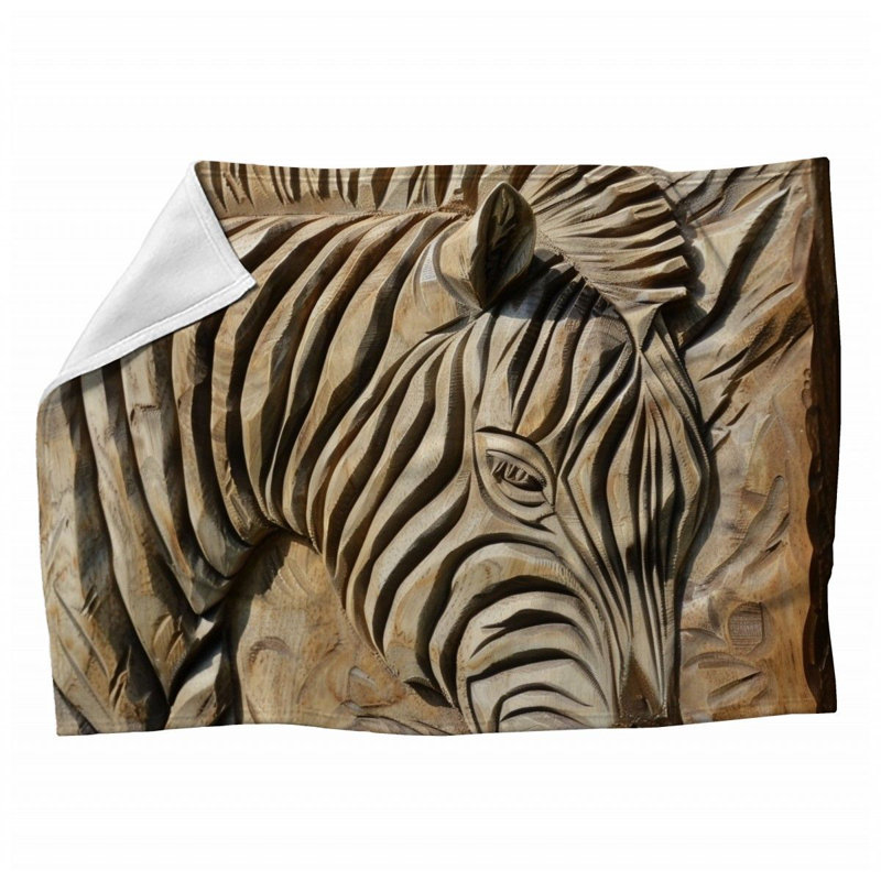 Jeté en peluche floral tendance, L 50 po x L 60 po