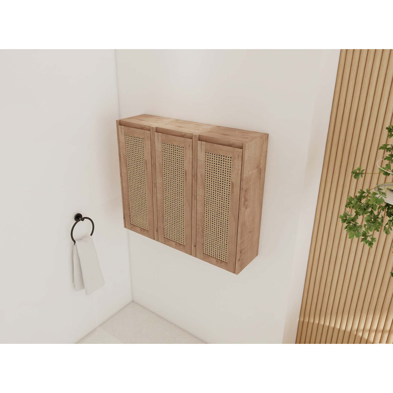 Élégante armoire latérale de salle de bain avec des fonctionnalités avancées pour optimiser l'espace