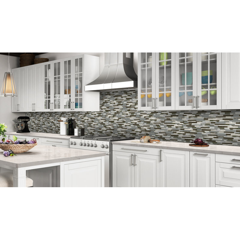 Crystal Shores 12" x 14" Glass Mosaic Tile