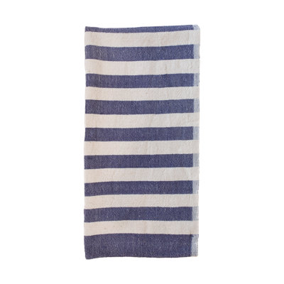 Débarbouillette à rayures indigo