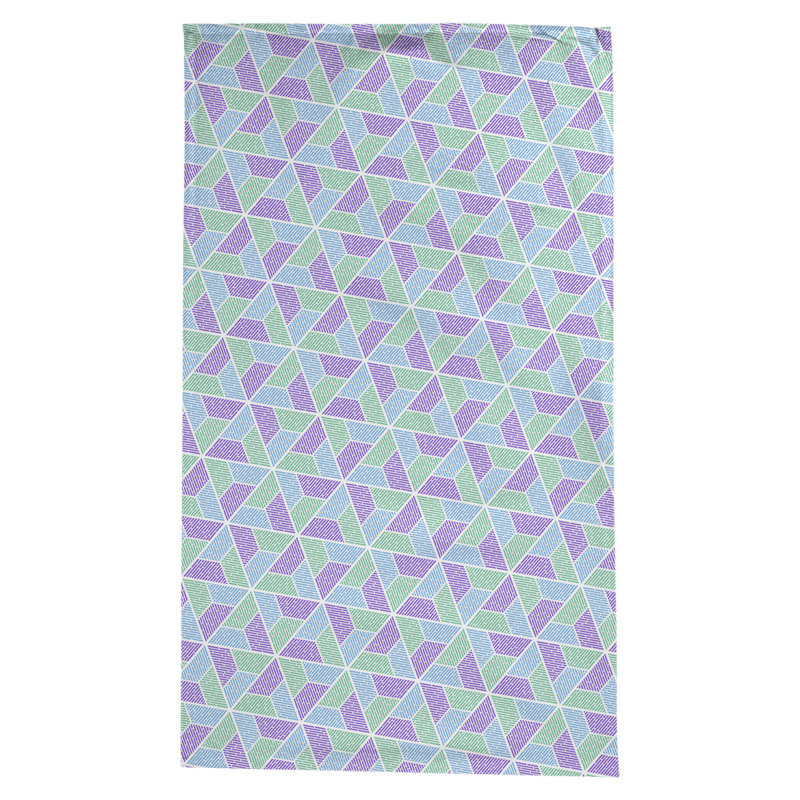 Nappe trapézoïdale Leffel, Vert / Mauve / Bleu
