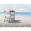 Reproduction de chaise de plage blanche sur toile