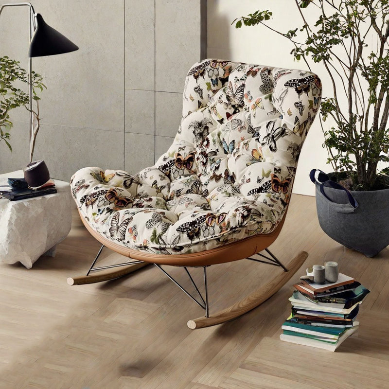 Chaise berçante Moka, Brun
