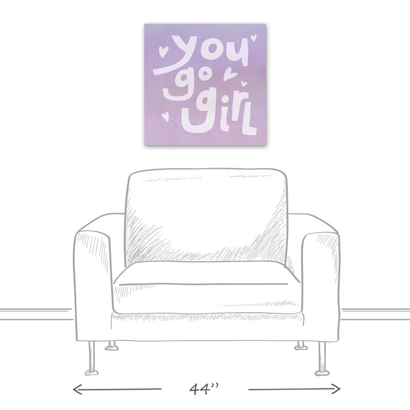 Art sur toile fille you go Stonover, H 20 po x l 20 po x P 1,25 po
