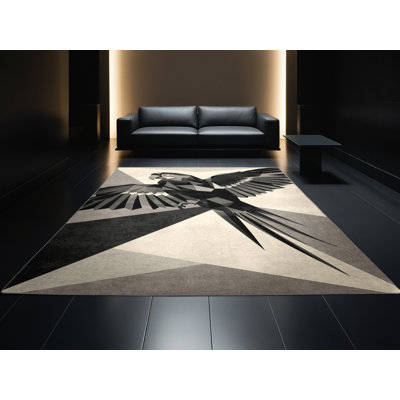 Tapis géométrique beige / gris Oryn