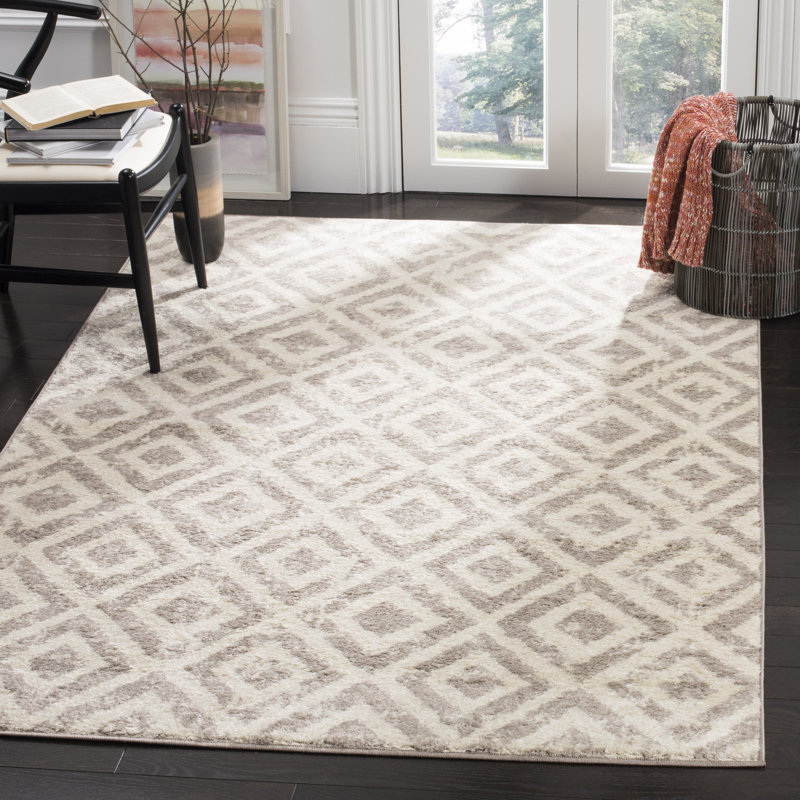 Holtzman Geometric Hand Woven Area Rug, Rectangle 122 x 183 cm