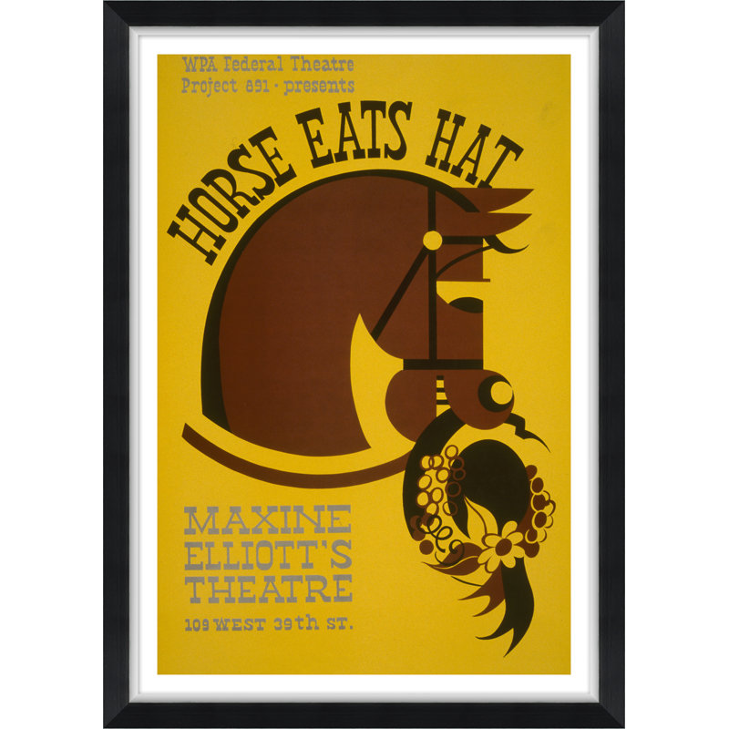 «Horse Eats Hat», affiche vintage encadrée