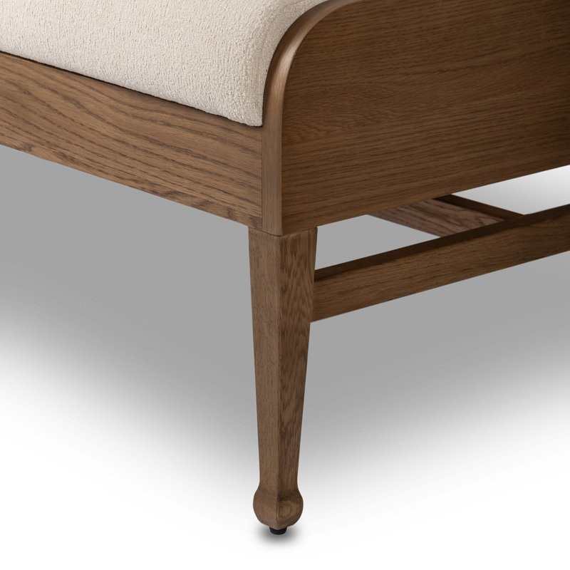Priscilla RAF Dining Bench-72"-Crypton Wayfarer Snow, 32" H x 49" W x 26.5" D