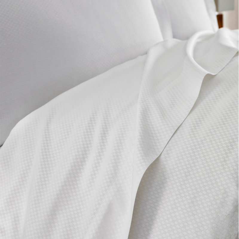 Sateen Duvet Cover, Checkered, Queen Duvet Cover