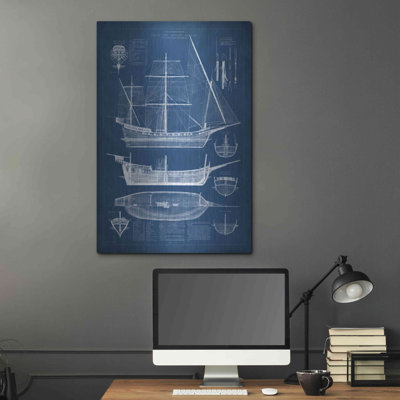 «Antique Ship Blueprint I» par Vision Studio
