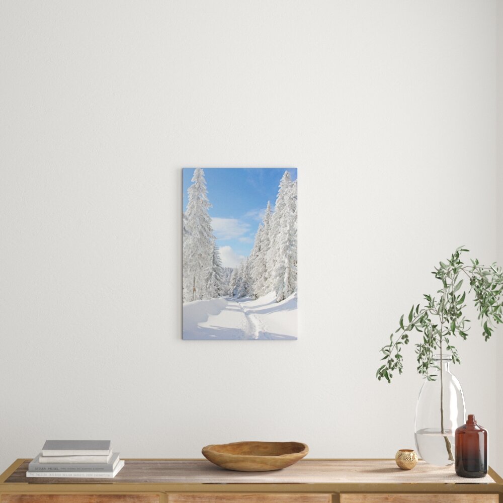 Leinwandbild Winterlandschaft Bäume, Fotodruck