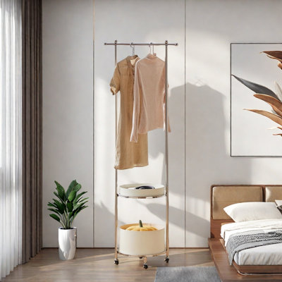 Polished Stainless Steel Coat Rack