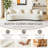  99.6" 4-Seater Oversize Mid Century  Teddy Curved Sofa Couch– 25.98" Extra-Deep Seat, 1000 Lbs Capacity, Free 4 Toss Pillows for Family Living Room