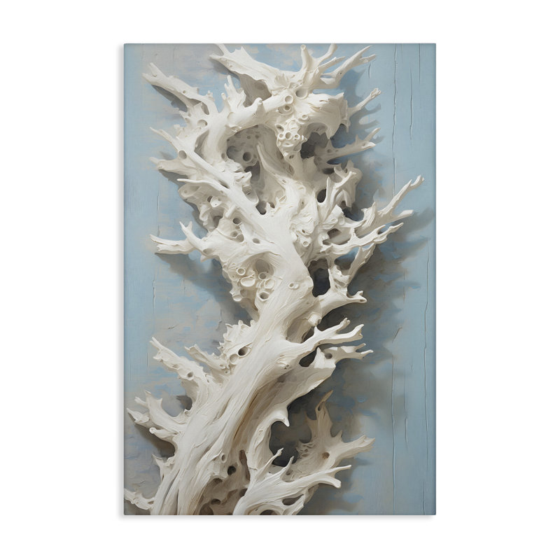 Art mural sur toile Winding Spiney Coral par Petal Prints Design, H 36 po x l 24 po