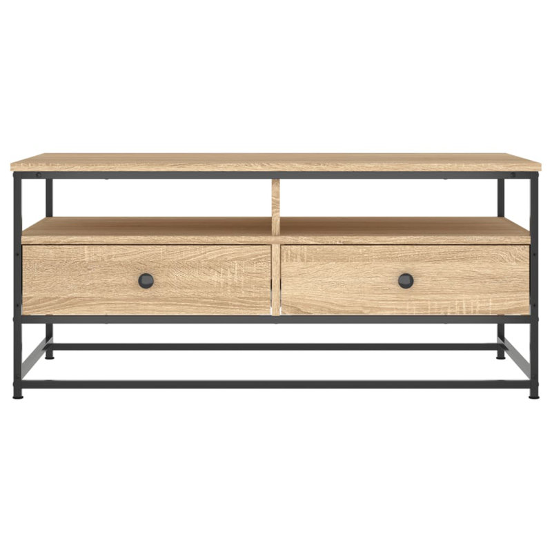 Hartnell Four Leg Coffee Table with Storage, Sonoma Oak