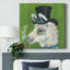 Lama et tuyau - peinture sur toile tendue-1945644934