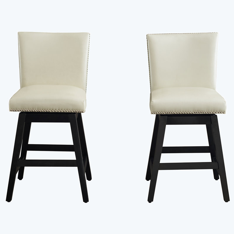 Tabouret de comptoir pivotant sans finition 26 po, Blanc