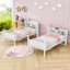 Lit superposé simple en bois avec tablettes-976318912