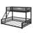 Floor-Mounted Bunk Bed Frame With Ladder, Safety Guardrails And Easy Assembly-975079714-975079715