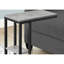 Table d'appoint de chambre à coucher - Plateau en stratifié gris et structure en métal pour cadre d'apparence de salon, s'adapte à différents thèmes