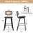 26" Upholstered Rattan Back Counter Height Bar Stools-712527878-712527879
