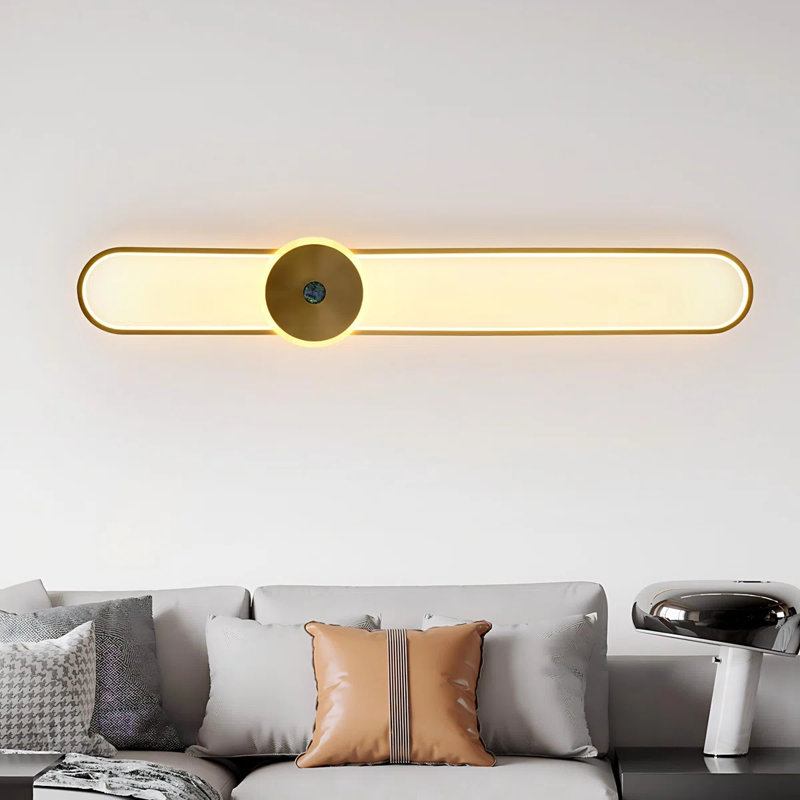 Muscato 1 - Light LED Dimmable Gold Flush Mounted Sconce