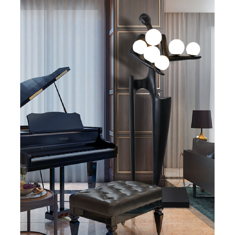 71'' Novelty Floor Lamp, Black